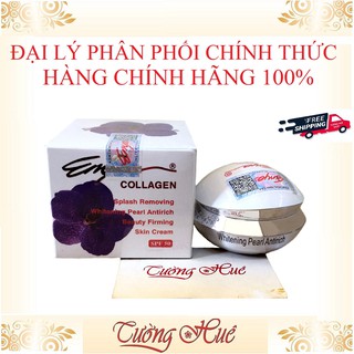 Kem dưỡng trắng, chống nắng SPF50 Enya Tinh chất Collagen, Ngọc Trai - 30g - Bông tím