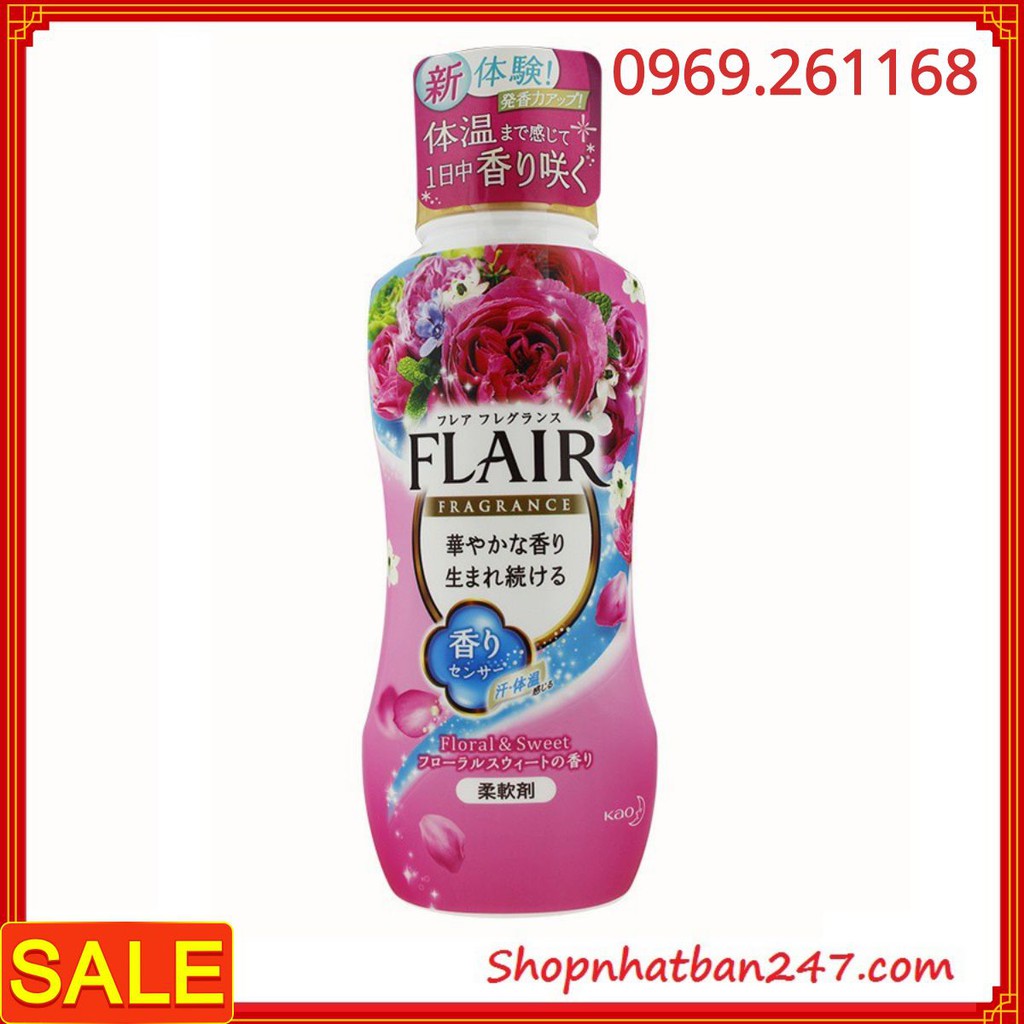 Nước xả đậm đặc KAO FLAIR Floral &amp; Sweet làm mềm vải - 100% Authentic