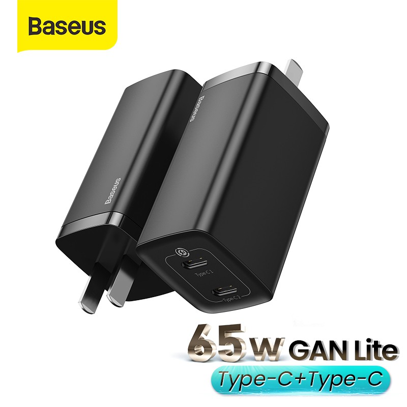 Cốc sạc nhanh Baseus 65W GaN2 Lite cổng USB 4.0 3.0 PD cho điện thoại