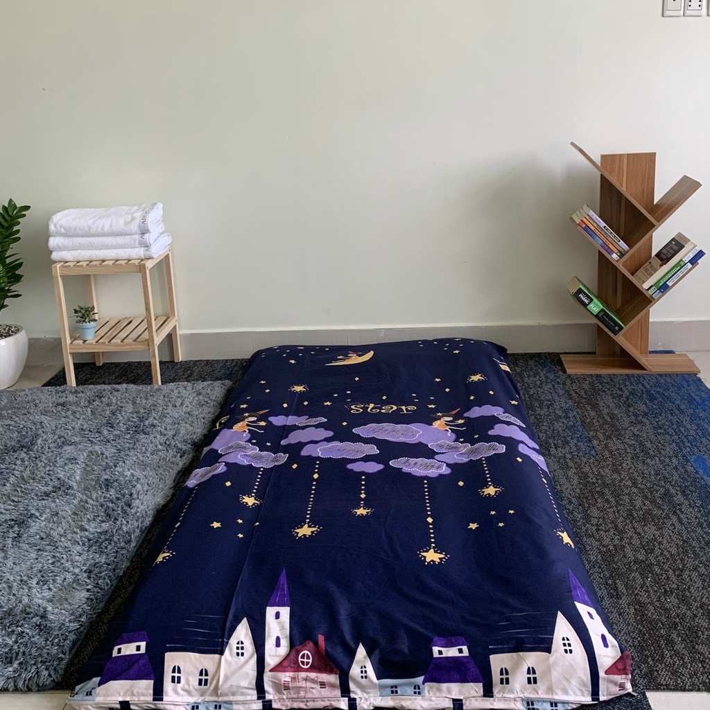 VỎ BỌC NỆM COTTON THOÁNG MÁT,KHÔNG GÂY NÓNG LƯNG VÀ CÓ KHÓA KÉO,KÍCH THƯỚC 1M/1M2/1M4/1M6/1M8.
