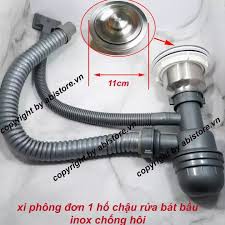 BỘ XI PHÔNG CHẬU RỬA BÁT BẦU INOX 304,ống nhựa cứng siêu bền, hố phi 110mm