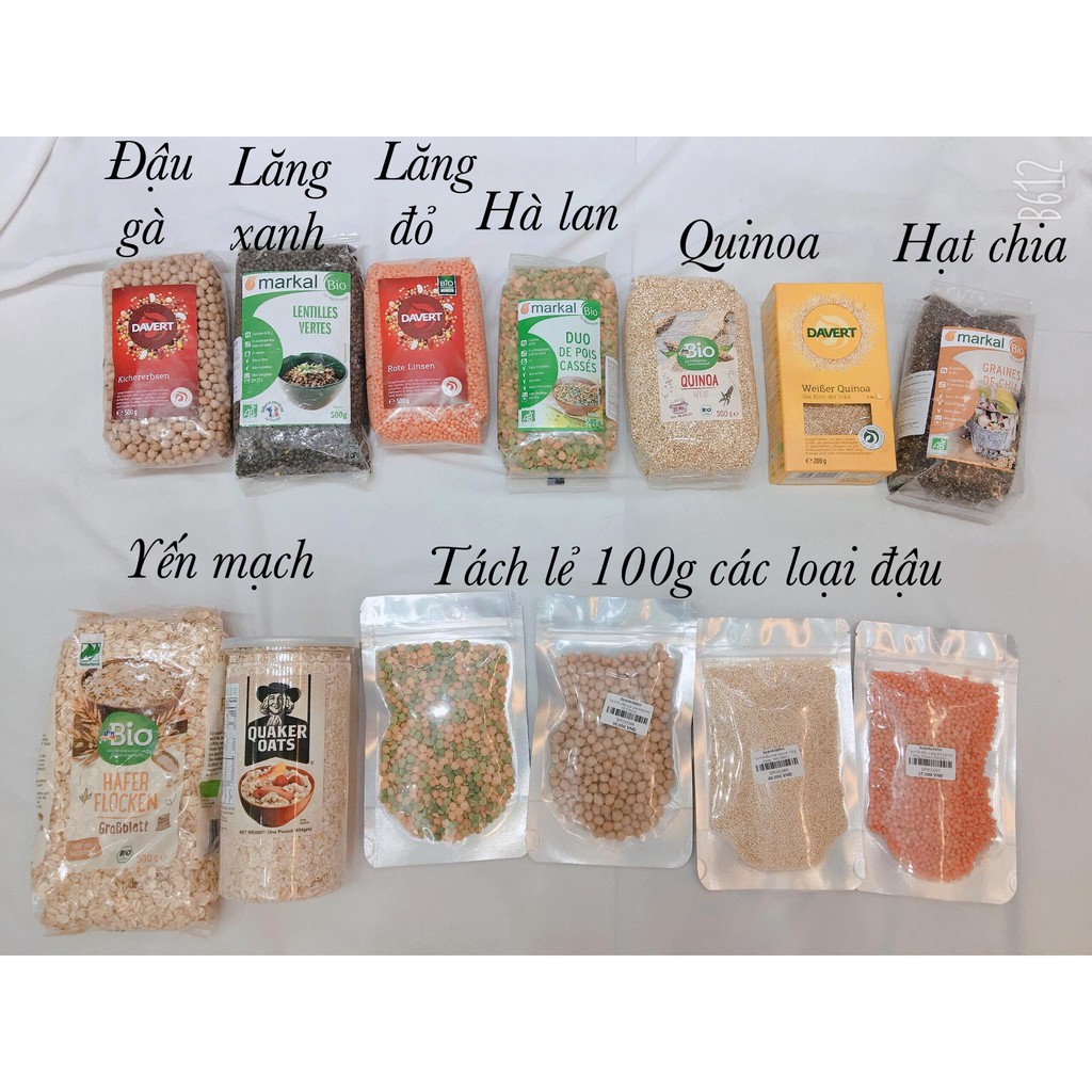 CÁC LOẠI HẠT HỮU CƠ ĂN DẶM