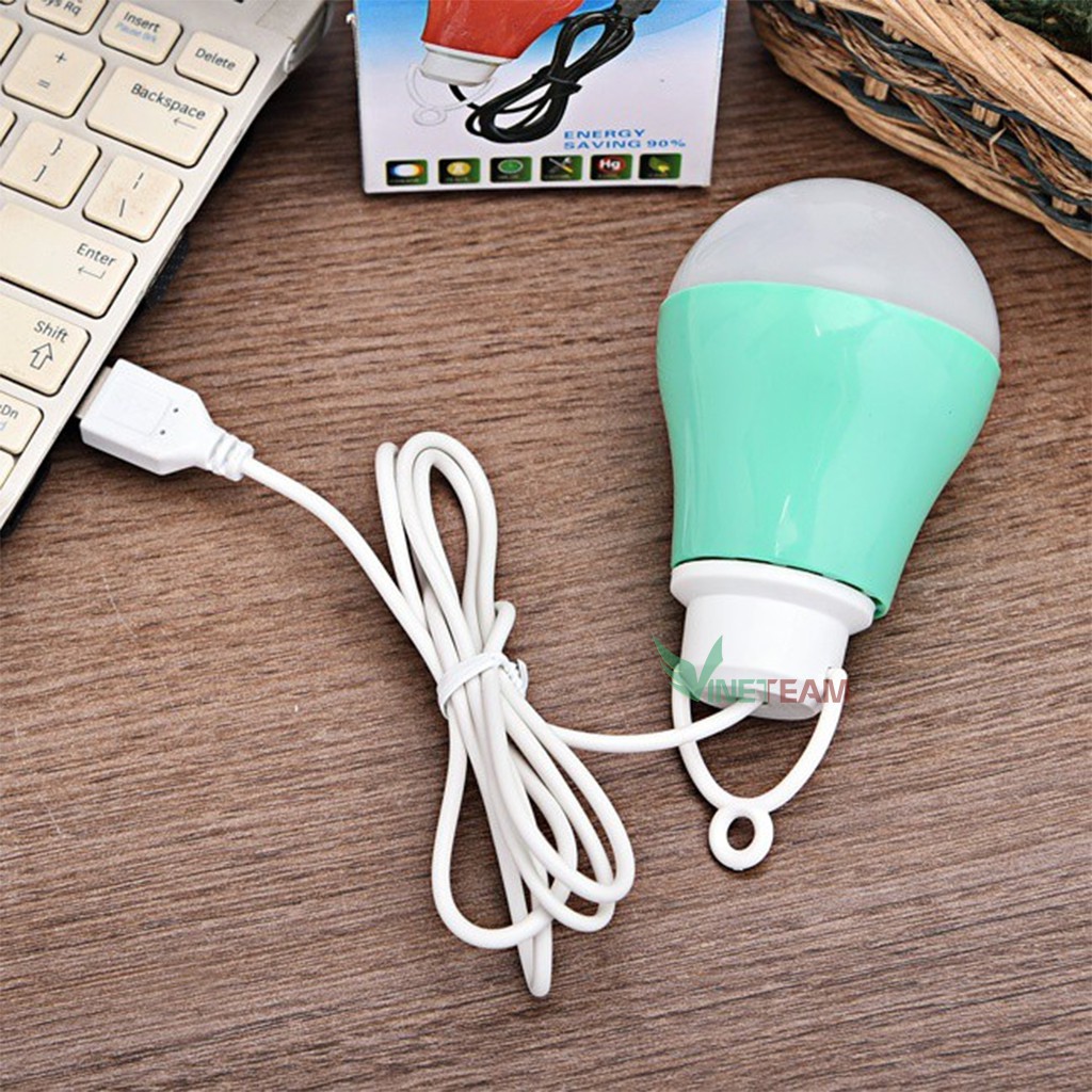 Bóng Đèn Led Bulb USB siêu sáng công suất 5W ( Ánh sáng Trắng )dùng cắm trại ,trang trí nhà cửa | BigBuy360 - bigbuy360.vn