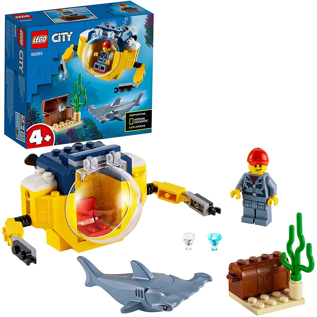 LEGO CITY CHÍNH HÃNG - TÀU NGẦM MINI TRUY TÌM KHO BÁU - MÃ SP 60263