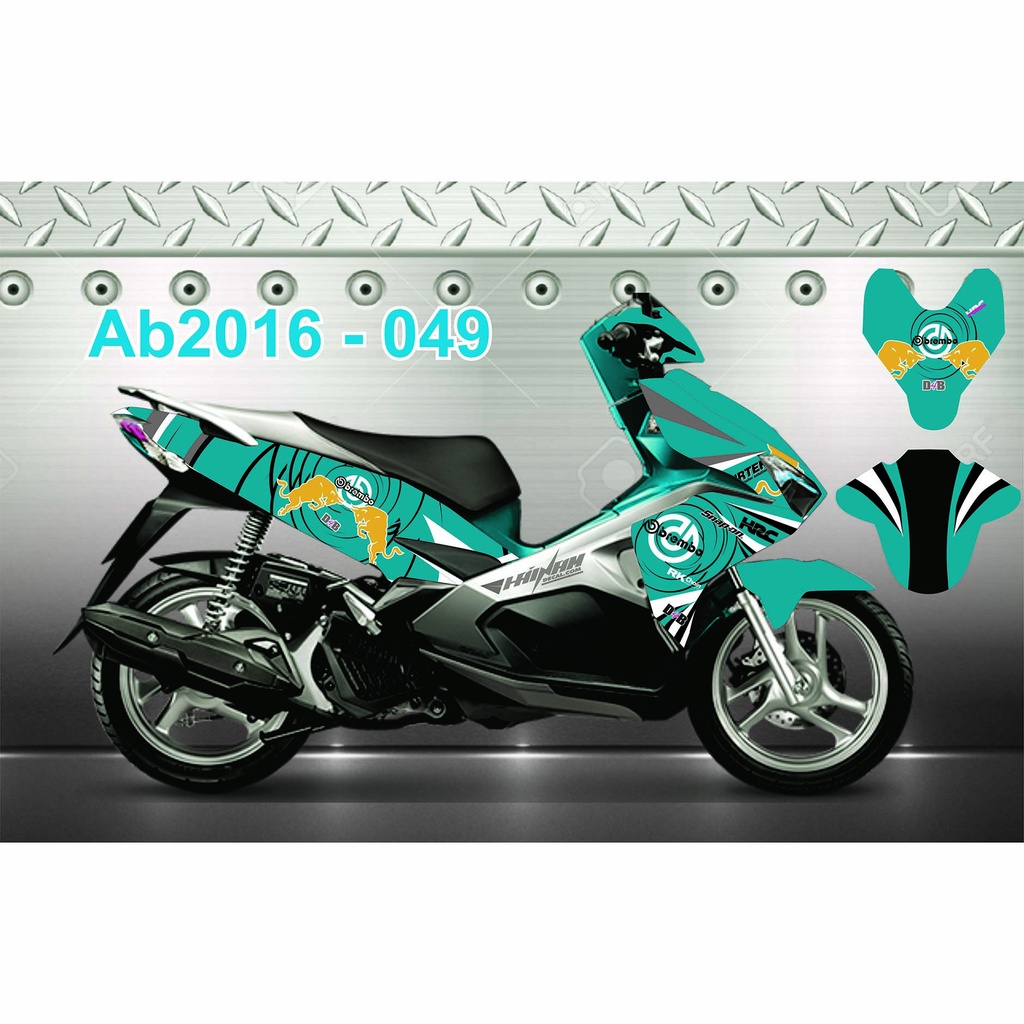 8 Mẫu Tem Trùm Air Blade 2015 Xanh Trắng
