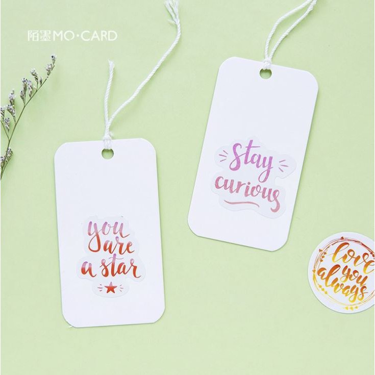 Hộp 46 Miếng Dán Hình Chữ Vintage Love You Always Trang Trí Sổ Thiệp