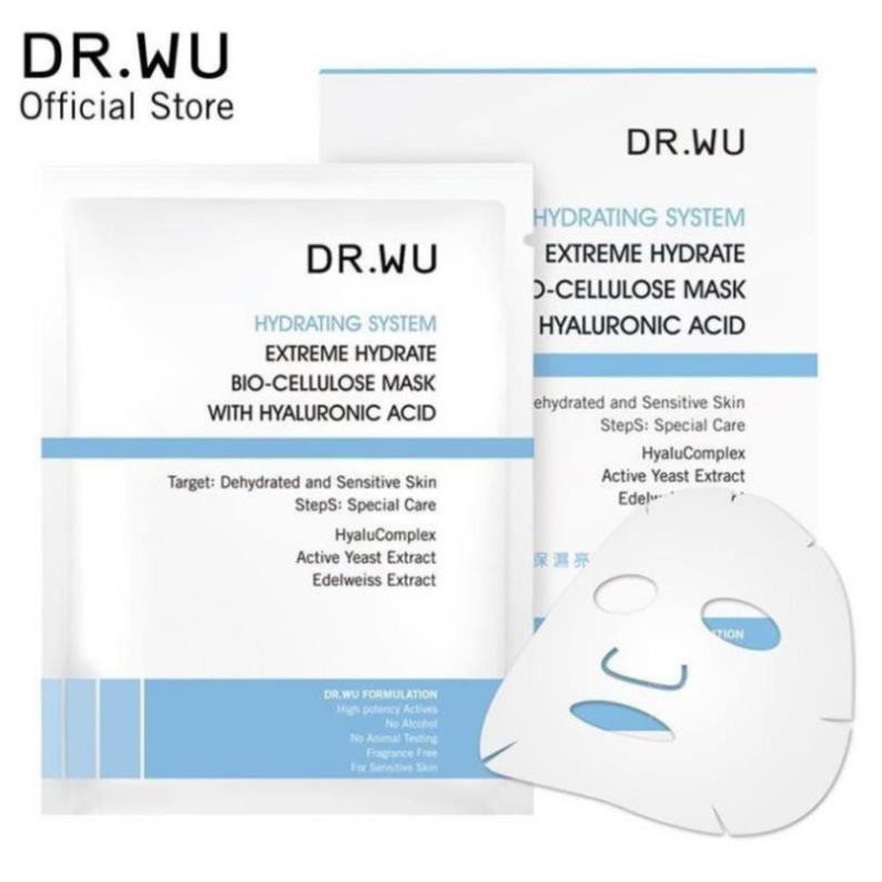 Miếng Lẻ Mặt Nạ Hyaluronic Acid Cao Cấp DR.WU Đài Loan -  Dưỡng Ẩm, Cấp Nước - Dr Wu Hydrating Mask With Hyaluronic Acid