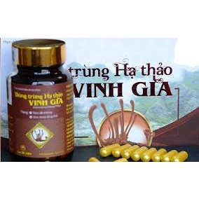 ĐÔNG TRÙNG HẠ THẢO VINH GIA  HỘP 60 VIÊN/ DONG TRUNG HA THAO/ THUC PHAM BAO VE SUC KHOE