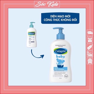 [Mẫu Mới ] Sữa Tắm Gội Cho Bé Sơ Sinh Cetaphil Baby Gentle Wash & Shampoo - CHUẨN ÚC | DATE 2023 | 400ml | SÓC KIDS