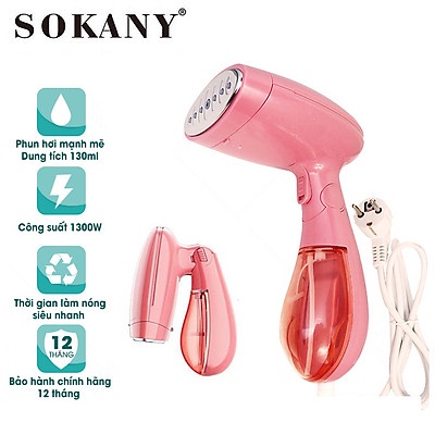 Bàn là hơi nước cầm tay, bàn ủi hơi nước Sokany gấp gọn tiện lợi mang theo khi đi du lịch