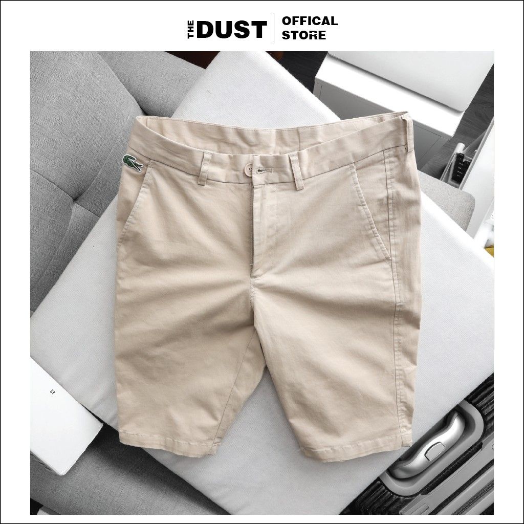 Quần short kaki nam cao cấp, quần sooc nam vải kaki dày dặn, form slimfit co giãn nhẹ LCT KC