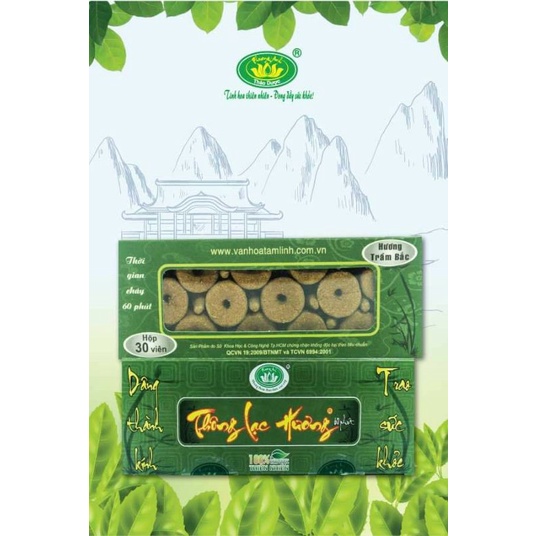 Combo 05 hộp trầm viên THÔNG LẠC HƯƠNG 30 viên/hộp kèm 1 lọ đốt trầm men rạn