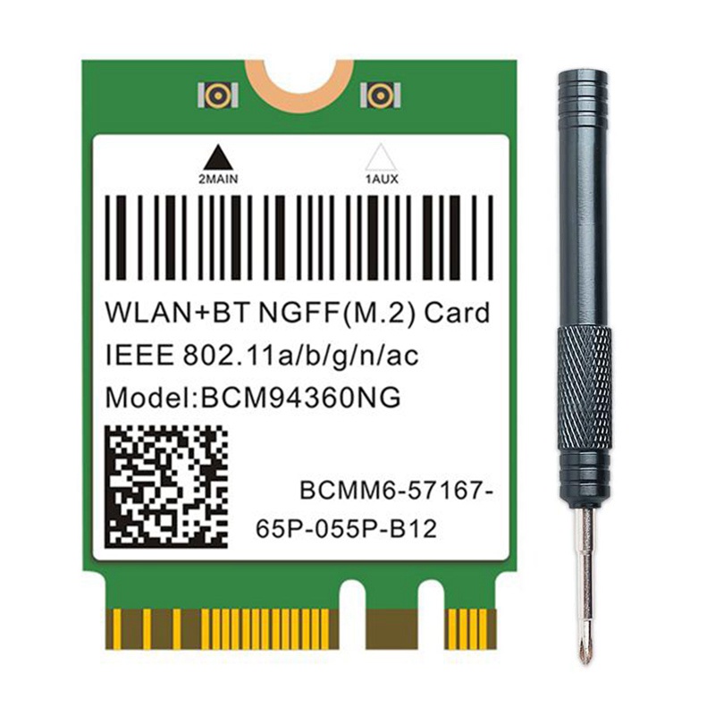 Thẻ WiFi băng tần kép 1200Mbps BCM94360NG cho MacOS Hackintosh 802.11Ac