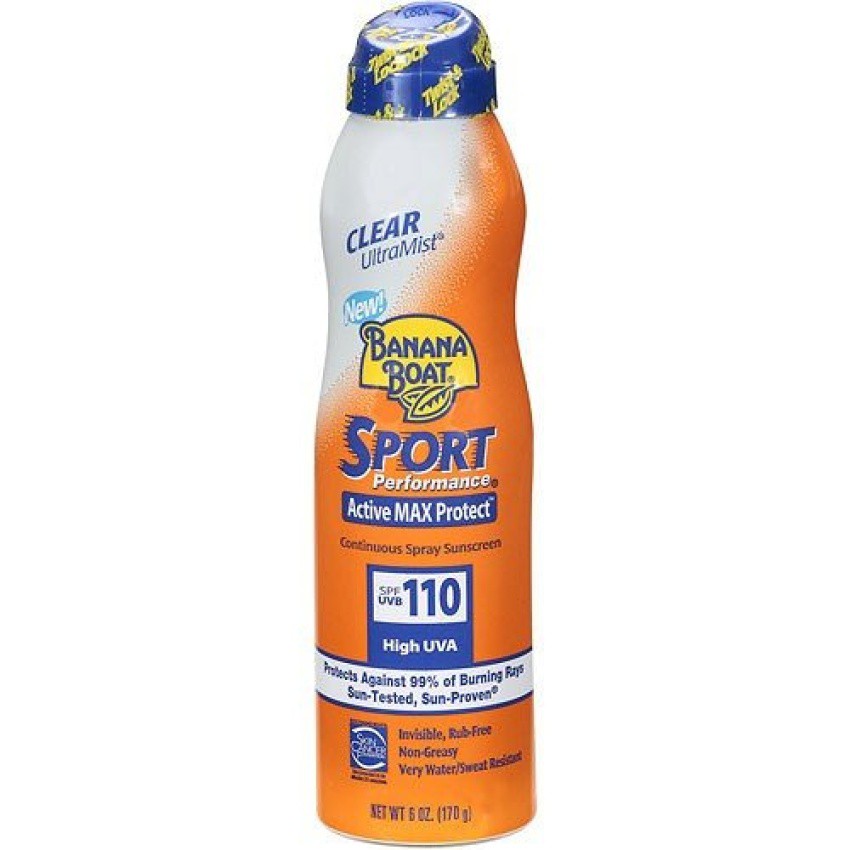 Bình xịt chống nắng Chống Nắng Thể Thao Banana Boat ActiveMax Sport Performance SPF110 170g (Mỹ)