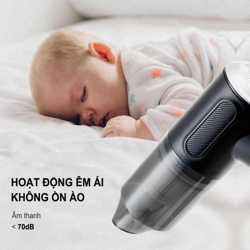 Máy hút bụi cầm tay mini không dây đa năng, hút bụi ô tô, giường, tủ, sofa