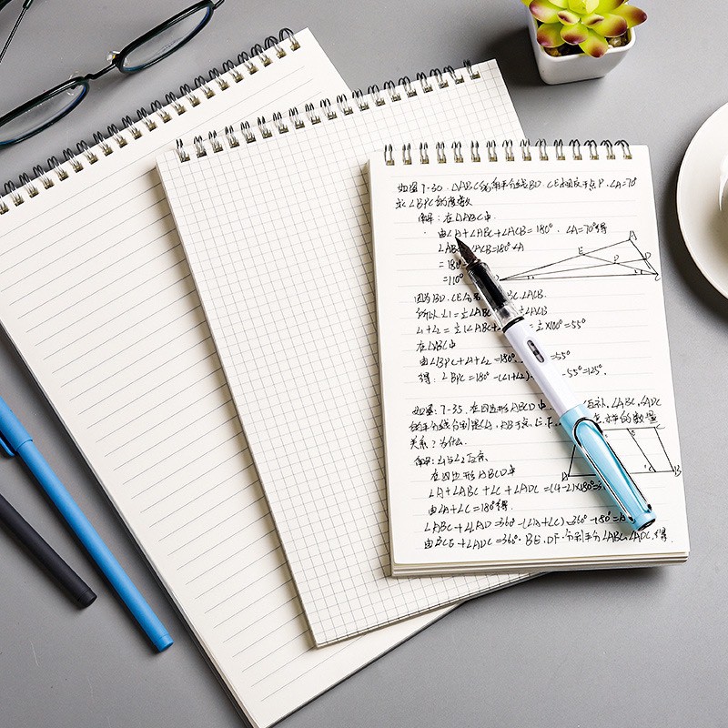 SỔ LÒ XO DỌC CÓ BÌA TRONG SUỐT  Nhựa Trong Suốt Bullet Journal  80 trang - Lyanwn