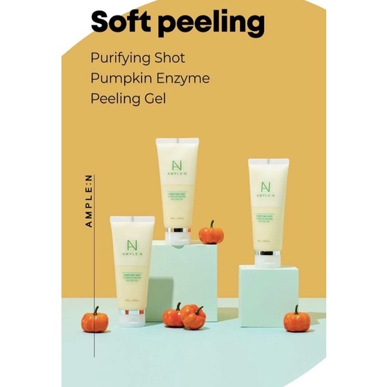 Tẩy da chết chiết xuất bí ngô Ample:N Purifying Shot Pumpkin Peeling Gel