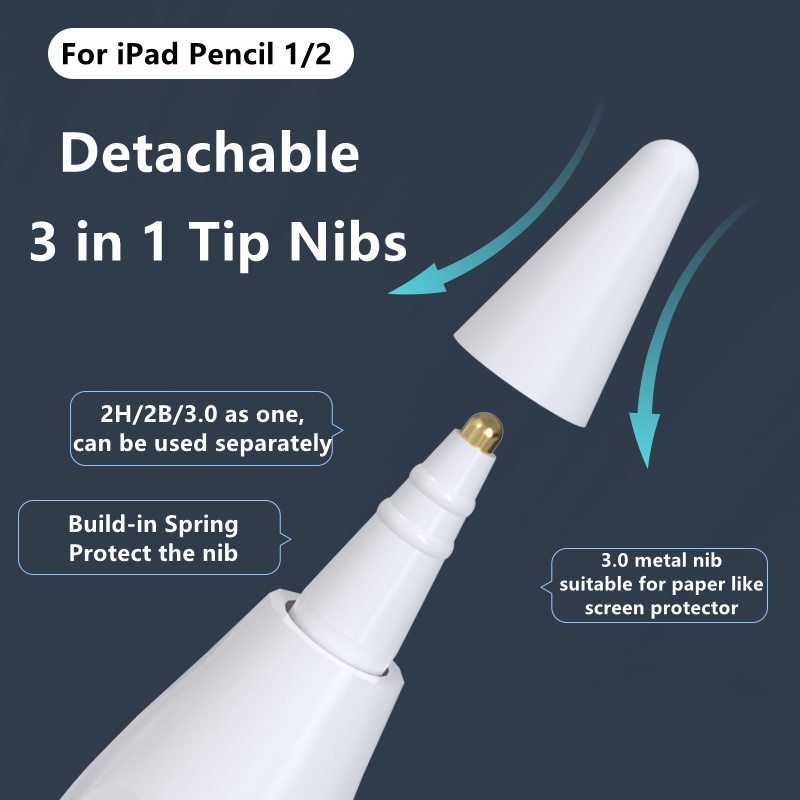 Đầu ngòi bút cảm ứng DLLENCASE B002 bảo vệ 3 trong 1 thích hợp cho iPad 1 / 2 1st 2nd Generation