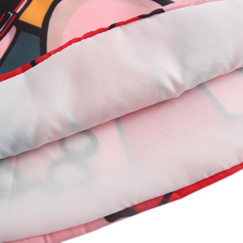 Bộ áo chiffon cộc tay cổ tròn in họa tiết kèm quần ngắn cho bé gái