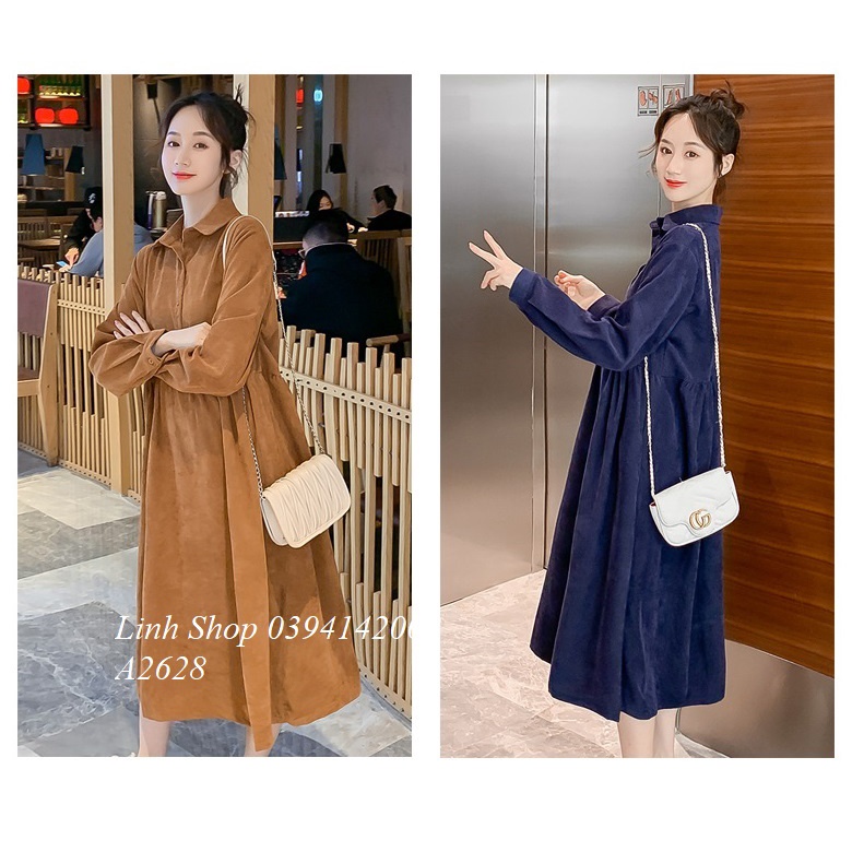 Váy Dạ Tăm Dày Mùa Đông A2628