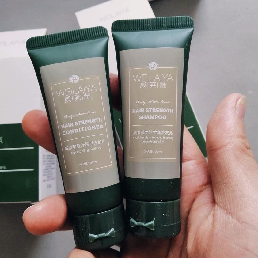 Bộ dầu gội xả Gừng, Dầu gội xả phục hồi đa tầng nấm Truffle Weilaiya, Sữa tắm cánh hoa