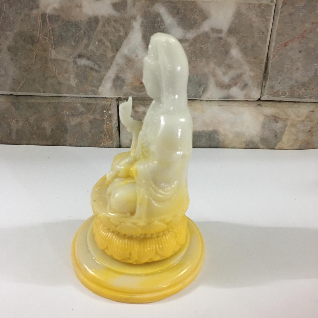 Phật Bà Quan Âm màu vàng cao 12 cm
