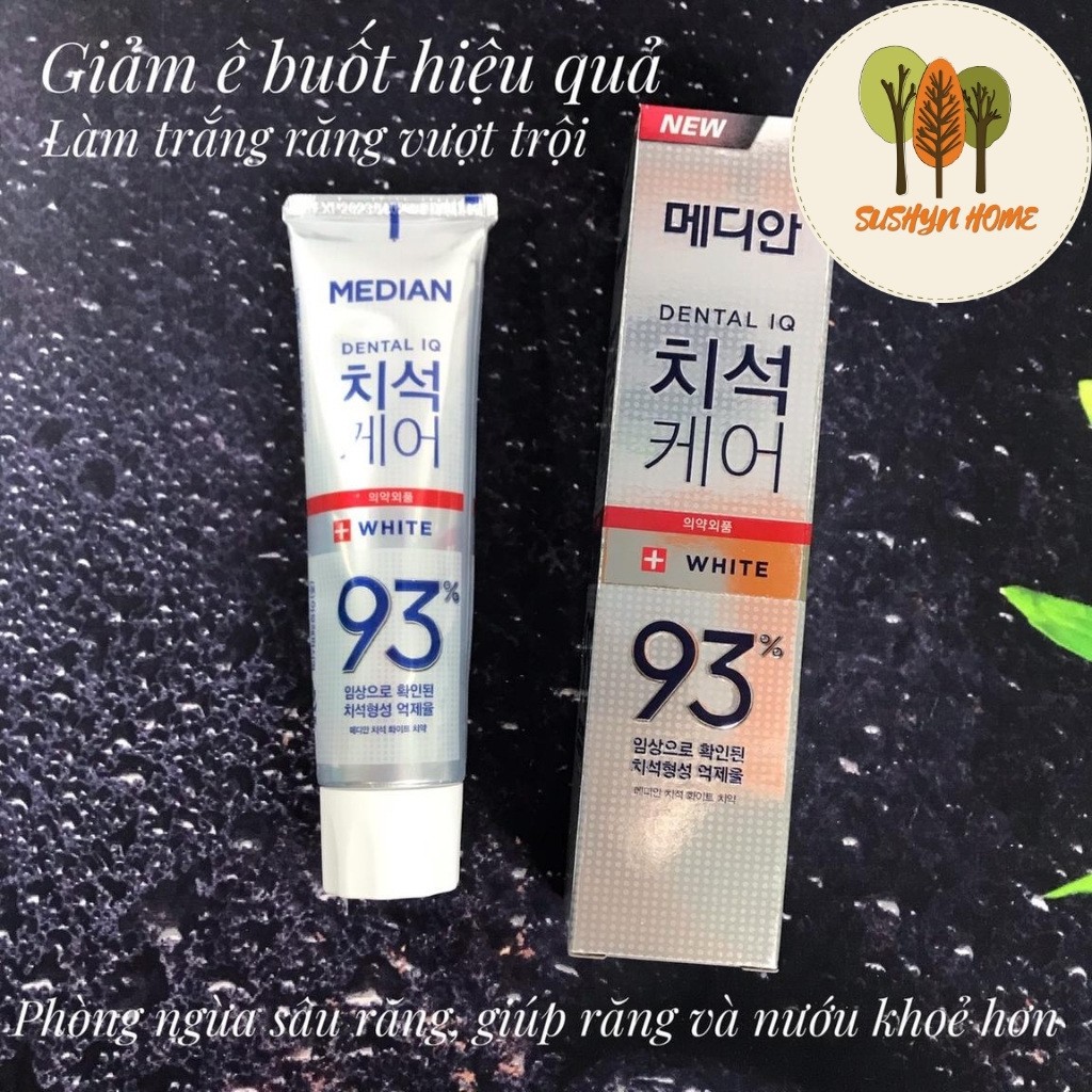 Kem Đánh Răng MEDIAN DENTAL IQ 93% 120g💝FREE SHIP💝Nội Địa Hàn💝Làm Trắng, Giảm Ê Buốt, Ngăn Ngừa Sâu Răng Hiệu Quả | WebRaoVat - webraovat.net.vn