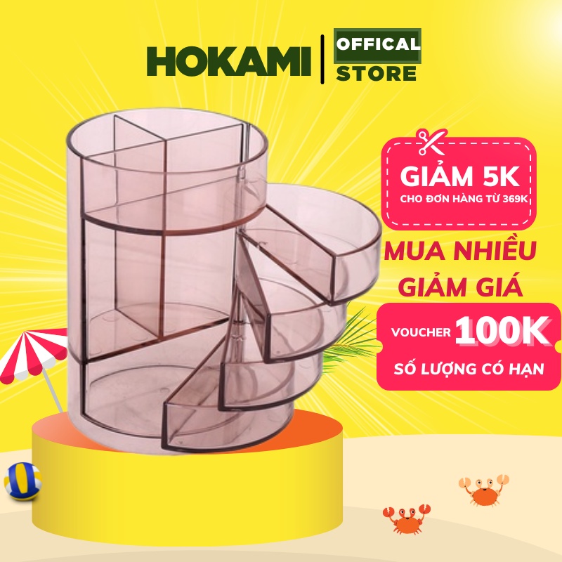 Ống cắm bút 4 ngăn Deli - Hộp đựng bút để bàn - 1 chiếc - E906 - văn phòng phẩm - HOKAMI STORE