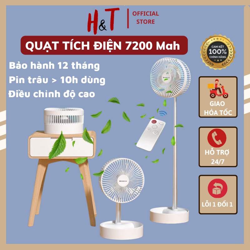 👶Dành cho bé 👶Quạt tích điện di động, du lịch tiện ích , để bàn có điều khiển ZK-2028