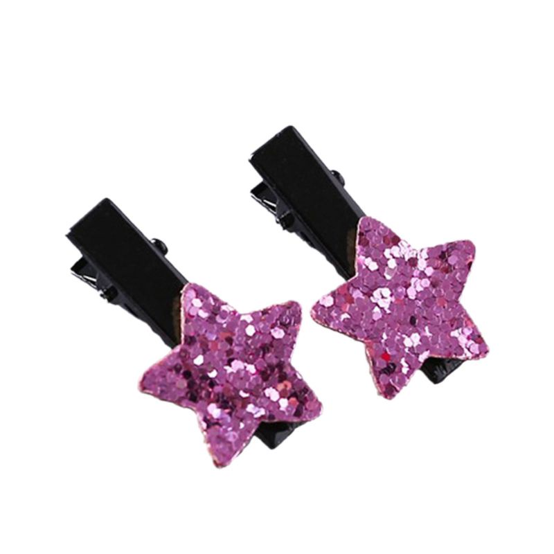 Set 2 Kẹp Tóc Hình Ngôi Sao Lấp Lánh Cho Bé Gái