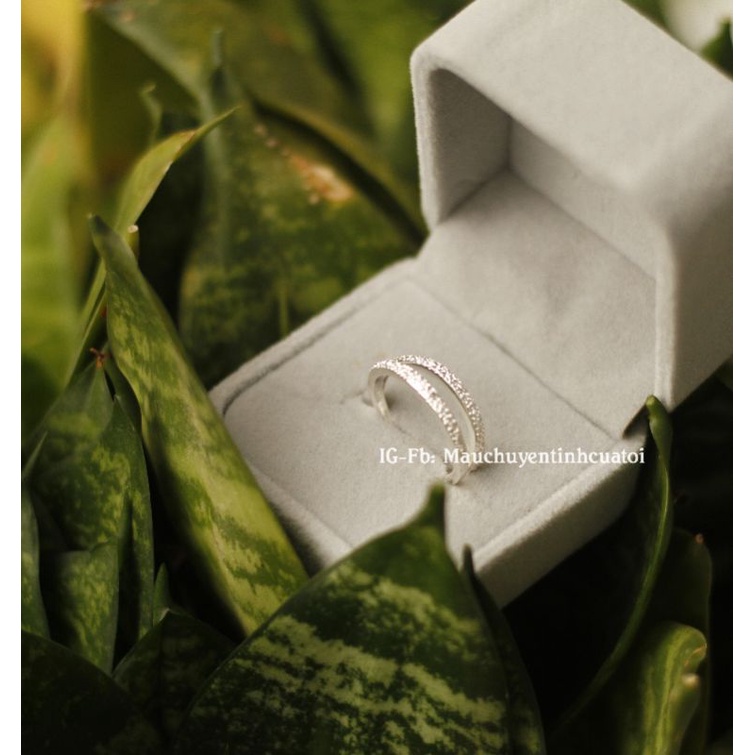 Nhẫn bạc Simple Love- Nhẫn bạc cặp đôi -  Mẩu chuyện tình của tôi
