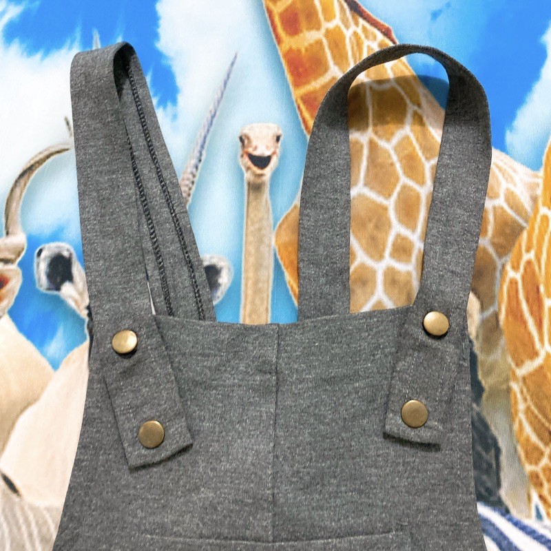 Size M đầm yếm thun umi ngắn màu xám ghi | BigBuy360 - bigbuy360.vn