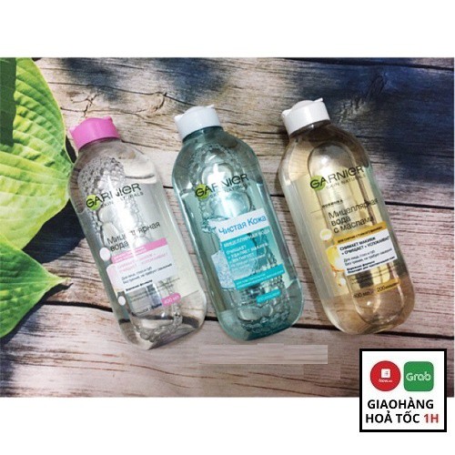 Tẩy Trang Garnier (400ml) [Chính Hãng 100%] Không Cồn - Tẩy sạch sâu lớp make - Cấp nước cho da - Giúp da chắc khỏe