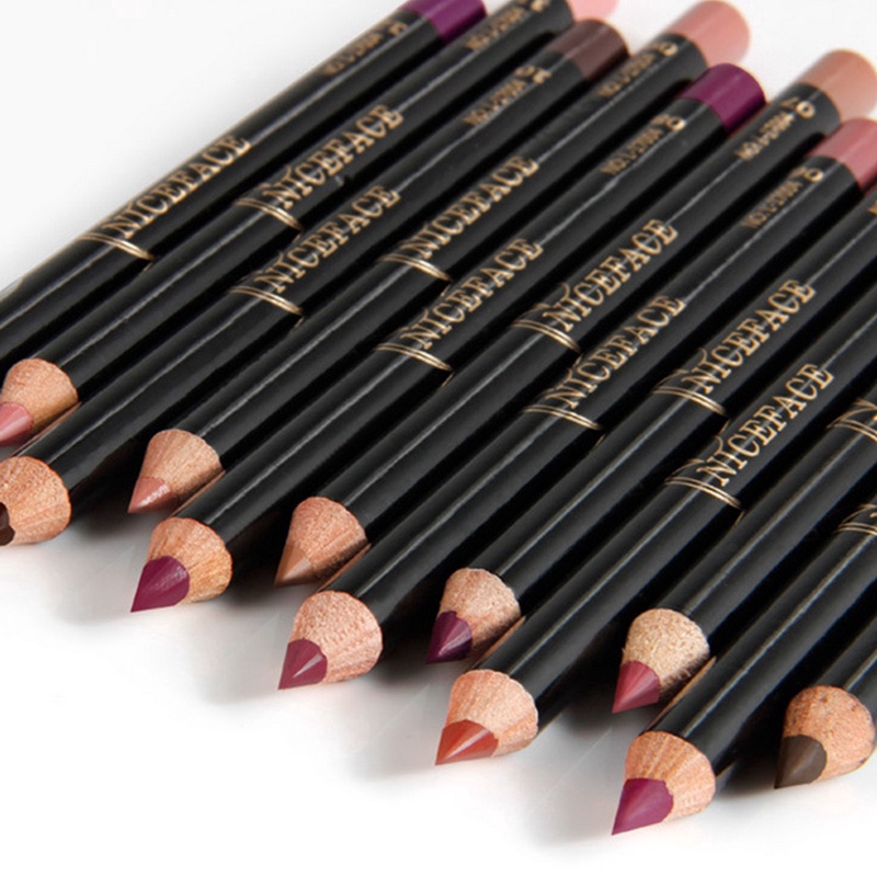 [Hàng mới về] Bút chì kẻ viền môi hiệu ứng lì gồm 12 màu hiệu NICE FACE | BigBuy360 - bigbuy360.vn