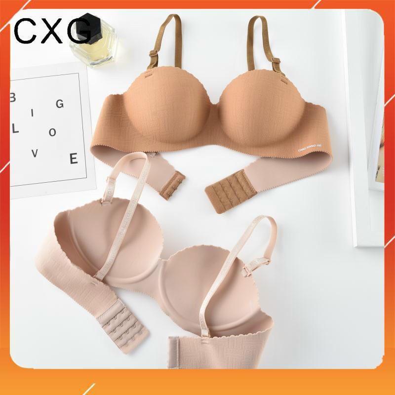 Áo ngực, Áo lót nữ su đúc không gọng đệm dày nâng ngực cup ngang viền sóng A6801