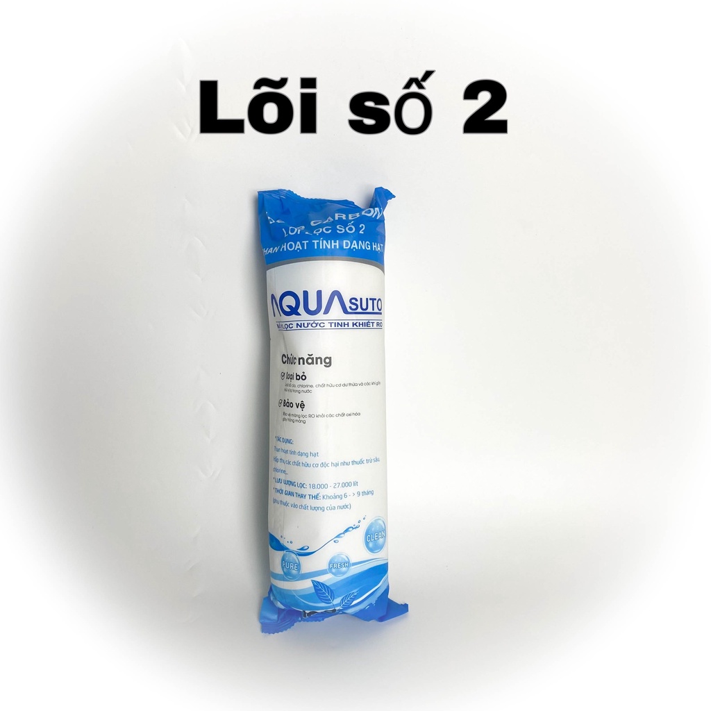 Bộ 3 lõi lọc nước 1,2,3 AQUA Chính hãng, sử dụng tất cả máy lọc nước Kangaroo, Karofi, Sunhouse, Aqua…