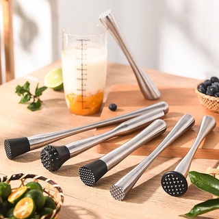 Dụng cụ nghiền khuấy pha chế đồ uống có rãnh bằng inox cho gia đình