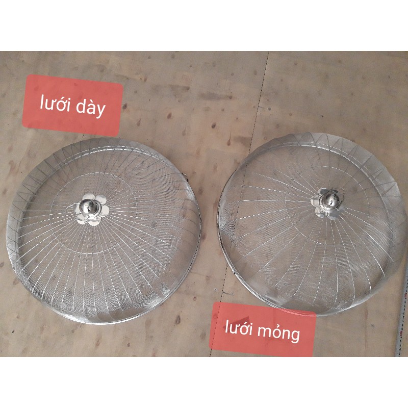 lồng bàn lưới inox 2 lớp loại dày