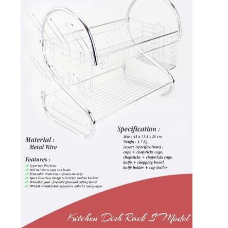 Giá Phơi Chén Dĩa 2 Tầng Bằng Thép Không Gỉ Tiện Dụng | BigBuy360 - bigbuy360.vn