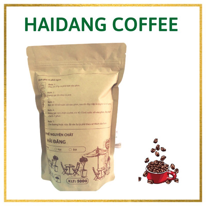 [1ký Càfe Sạch] - Cà phê nguyên chất rang mộc - Hải Đăng Coffee