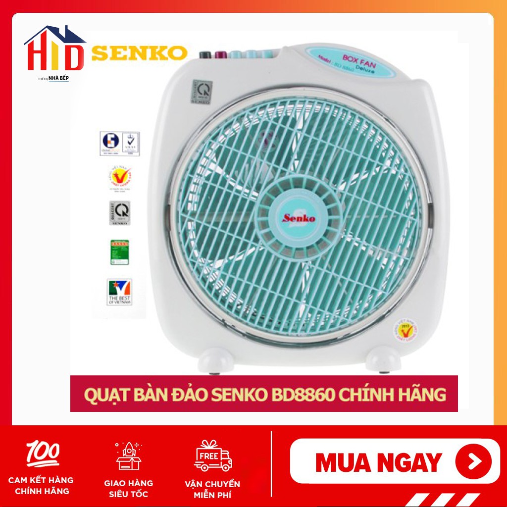 Quạt bàn đảo 3 tắc senko BD8860