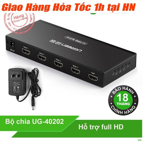 Bộ chia HDMI 1 ra 4 Ugreen 40202 - Hàng Chính Hãng