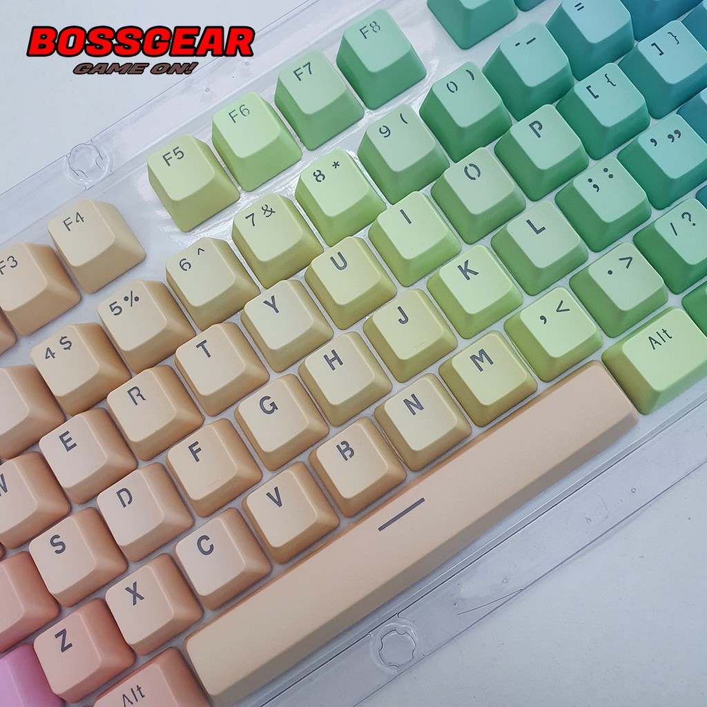 Bộ Keycap Rainbow 108 nút fullsize Chất Liệu PBT Xuyên LED cực Đẹp dành cho bàn phím cơ