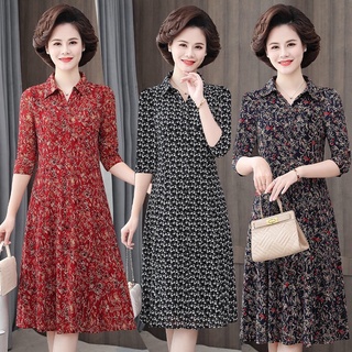 Đầm trung niên cho mẹ, váy dài trung niên sang trọng