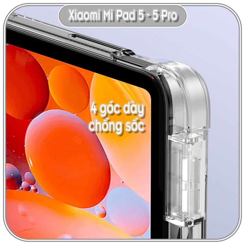 Bao da cho Xiaomi Mi Pad 5 - 5 Pro mặt lưng trong suốt, siêu mỏng