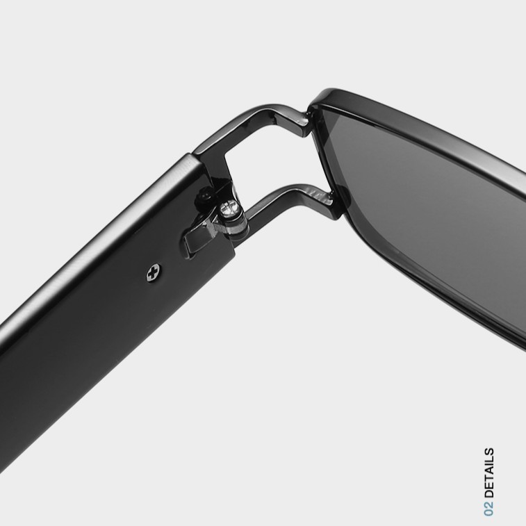 Kính mát kim loại gọng vuông sành điệu cho nam nữ