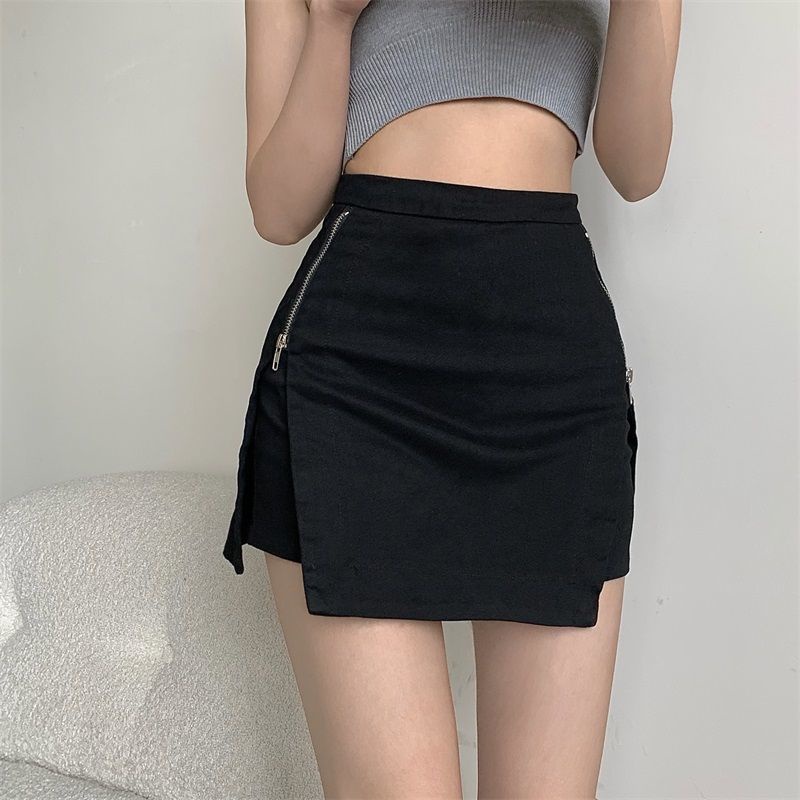Chân Váy Ngắn Chữ a Lưng Cao Có Khóa Kéo Thời Trang Mùa Hè Hàng Mới Dành Cho Bạn Nữ