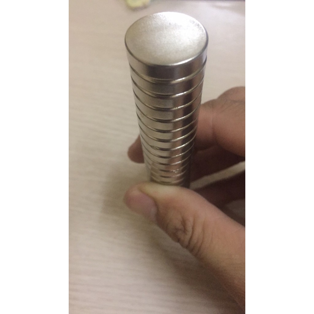 [Xả Kho Giá Xưởng] Nam châm viên trắng đất hiếm 20x5mm, loại nam châm viên lực hút siêu mạnh
