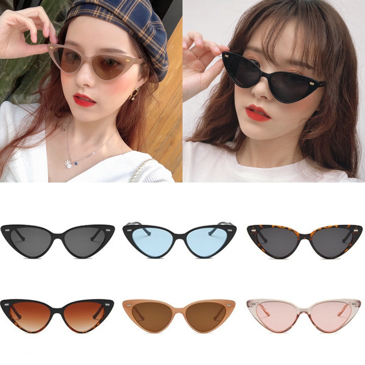 Kính Râm Gọng Kiểu Mắt Mèo Phong Cách Cổ Điển Cho Nam