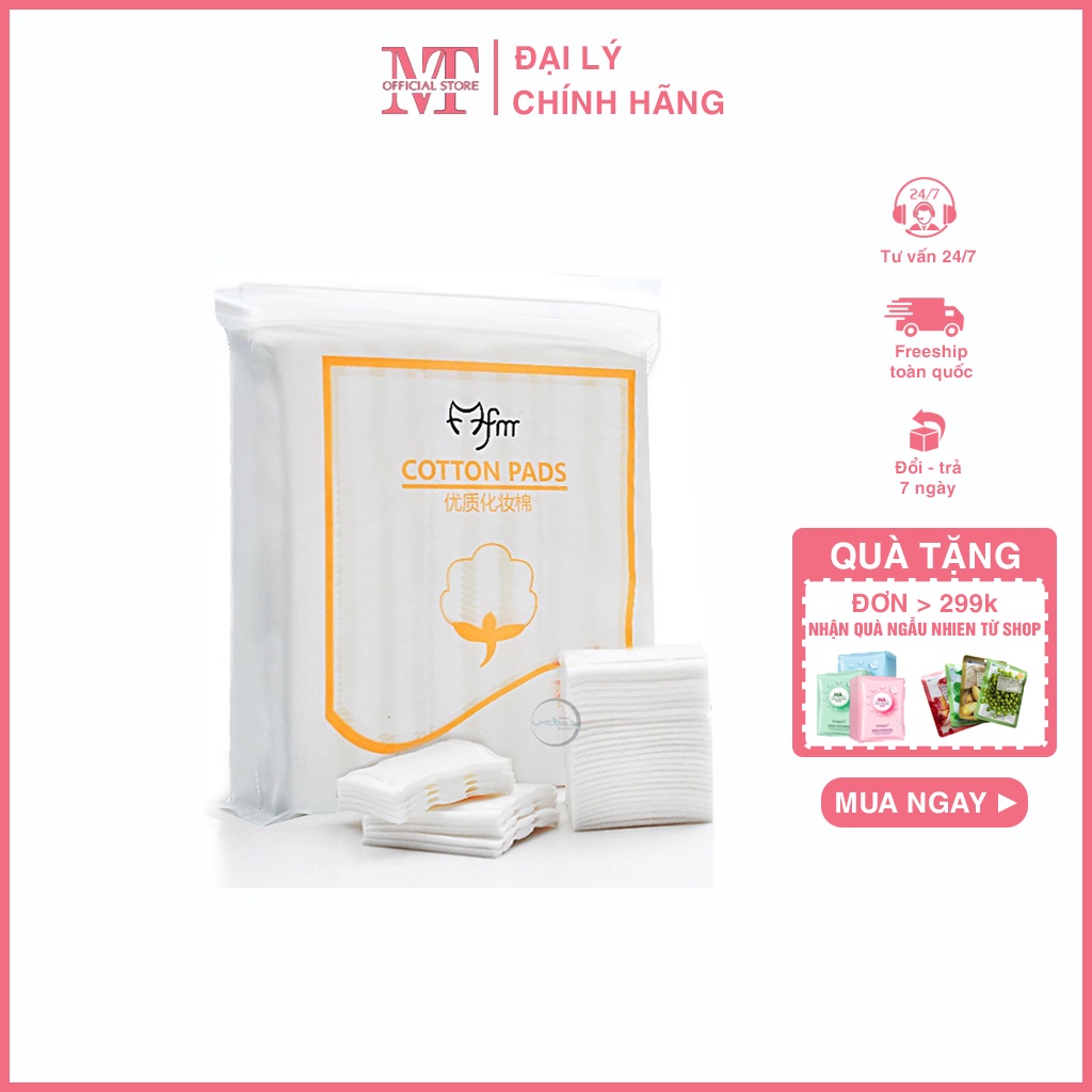 Bông Tẩy Trang 222 Miếng Cotton Pads 3 Lớp Cotton Mềm Mịn